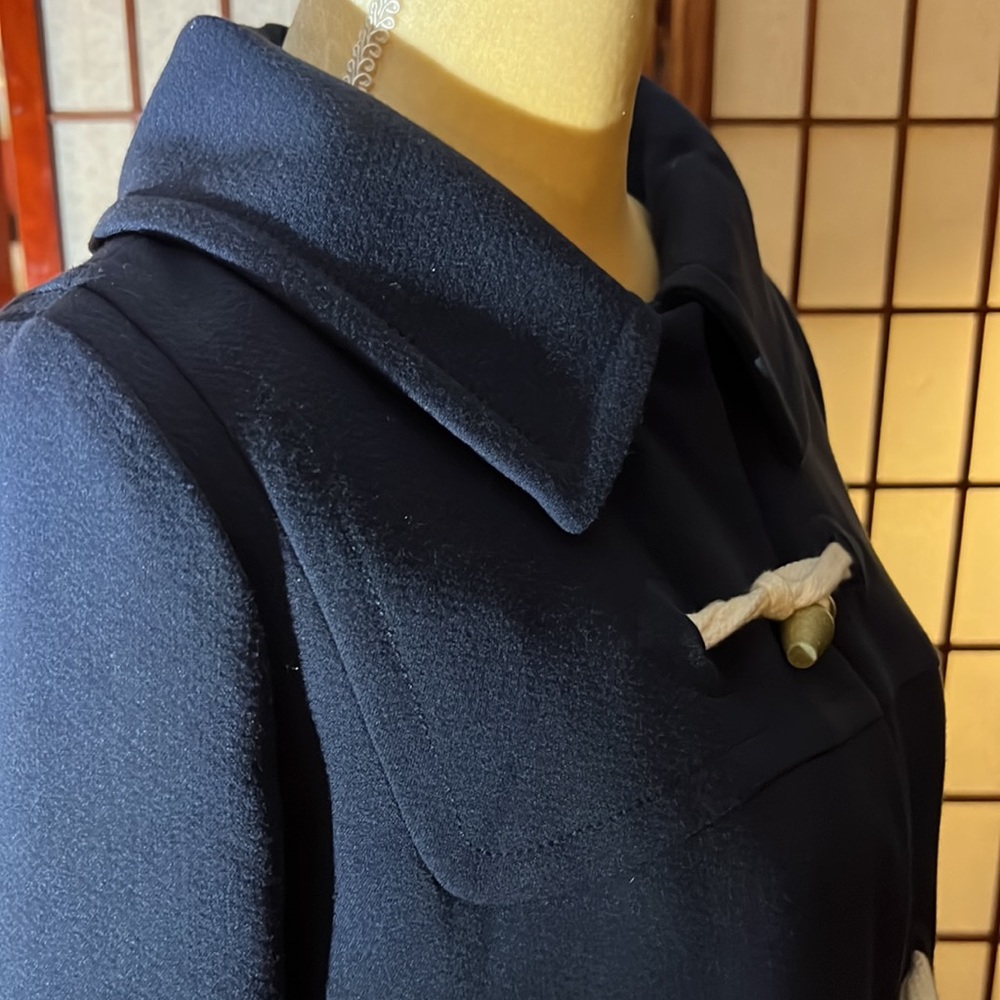 Gap Pea Duffel coat, Blue and white striped lining size small navy blue - Picture 6 of 11
